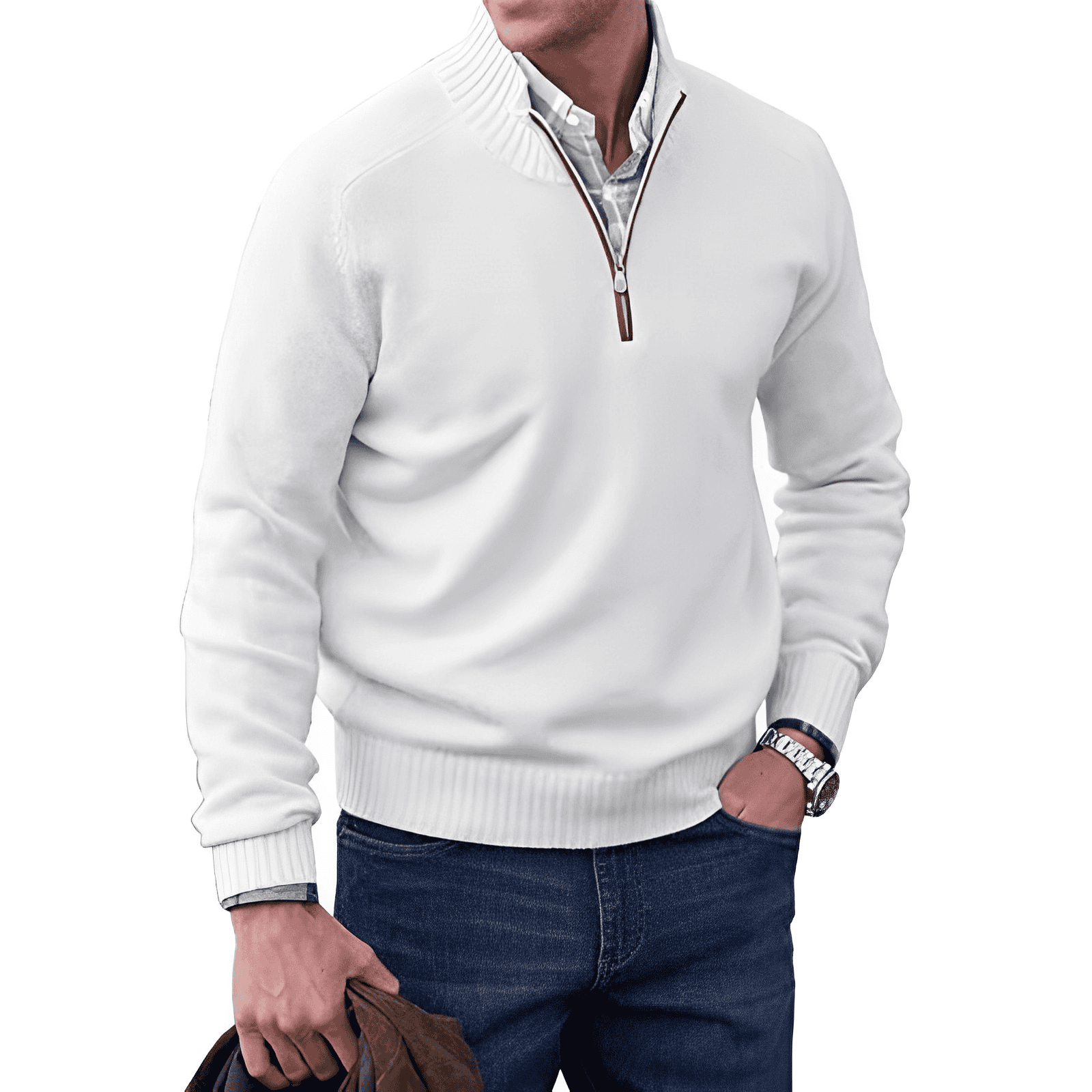 Pull homme à fermeture Éclair