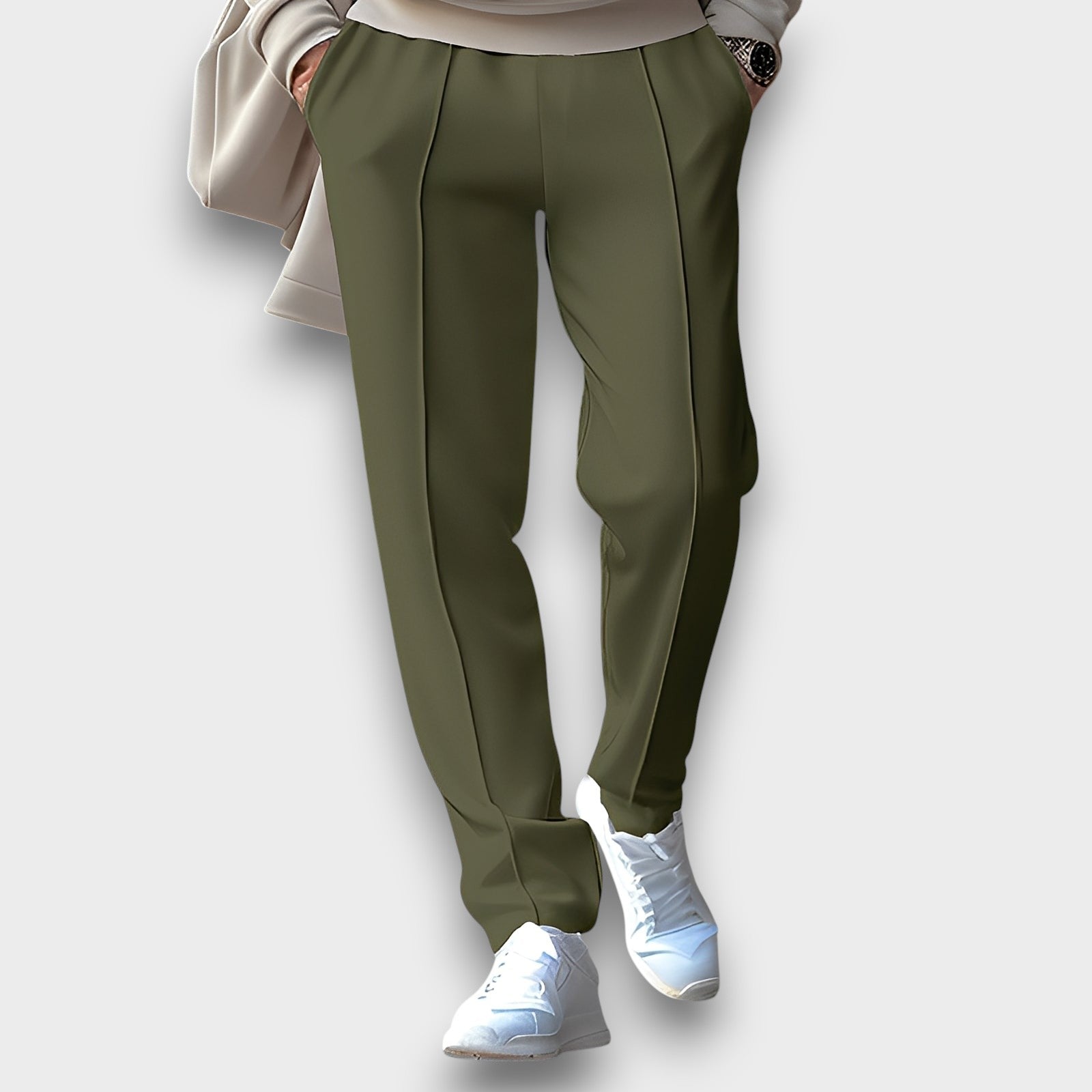 Pantalon en tissu élégant à coupe droite (homme)