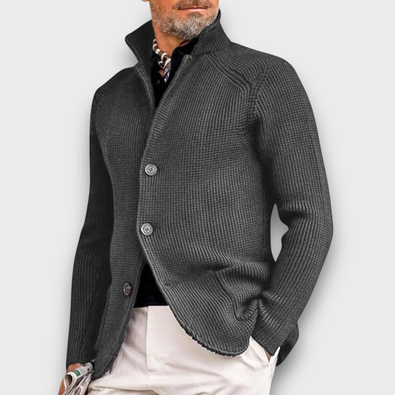 Gilet en maille beige à boutons (homme)