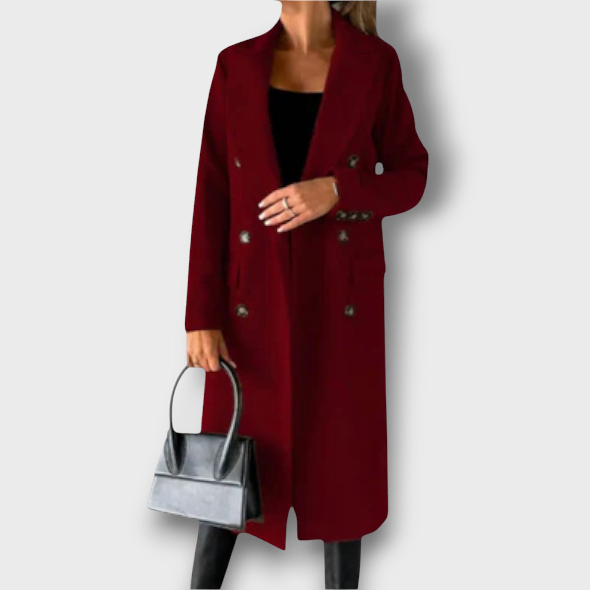 Manteau femme élégant à double boutonnage