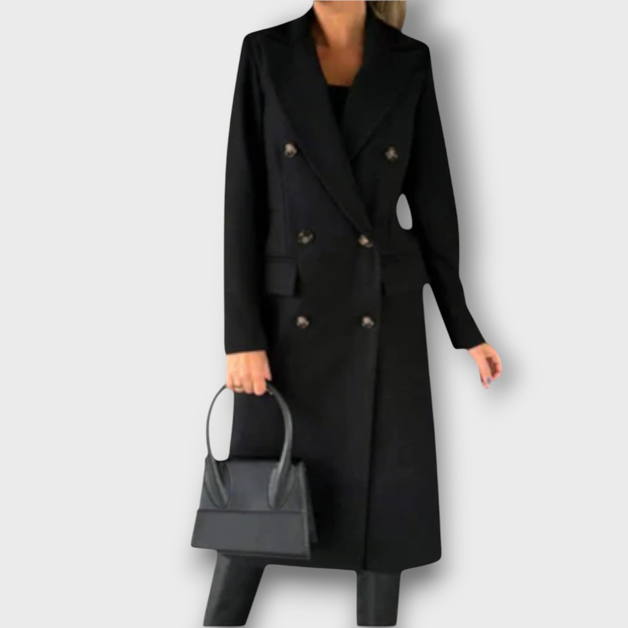 Manteau femme élégant à double boutonnage