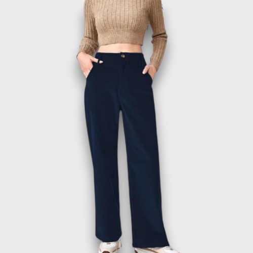 Pantalon en velours côtelé large (femme)