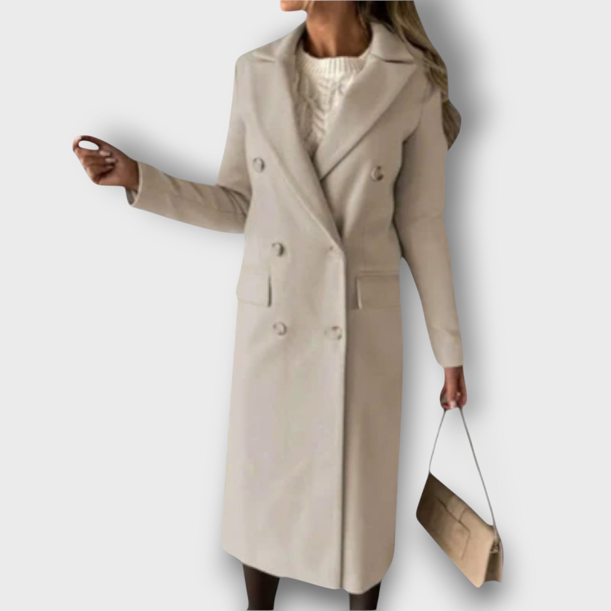 Manteau femme élégant à double boutonnage