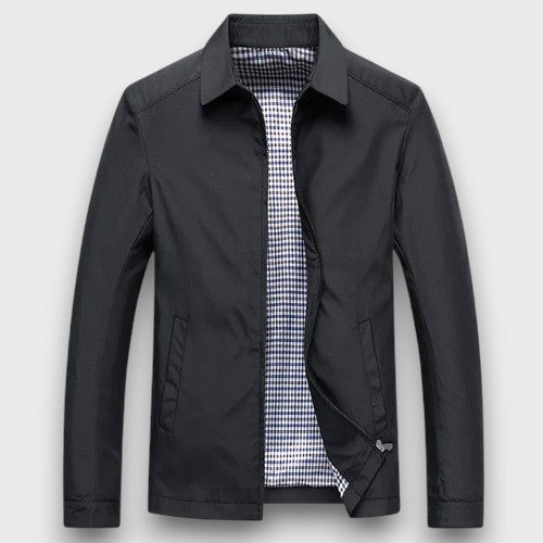 Veste décontractée légère avec col chemise et fermeture éclair (homme)