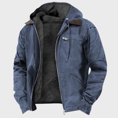 Veste d’extérieur homme à capuche doublée polaire