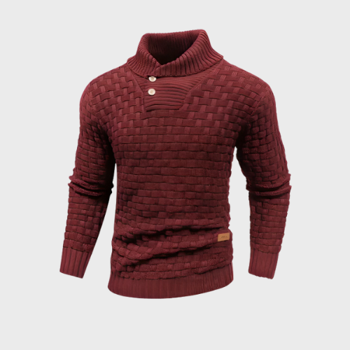 Pull homme en maille avec boutons