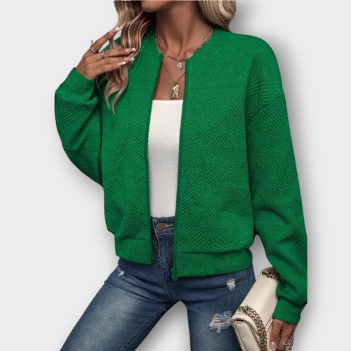 Cardigan en maille zippé (femme)