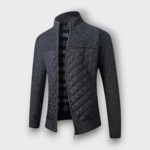 Veste matelassée en tricot zippée (homme)