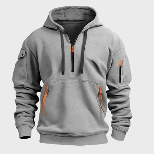 Sweat à capuche homme avec fermeture éclair
