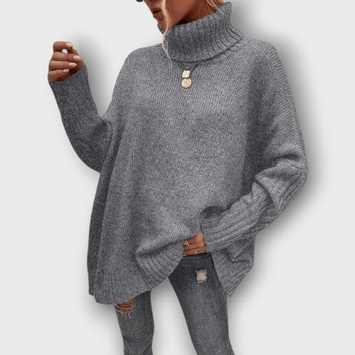 Pull à col roulé confortable pour femme
