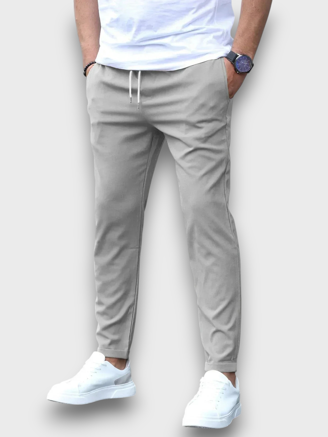 Pantalon de jogging avec cordon de serrage et coupe ajustée (homme)