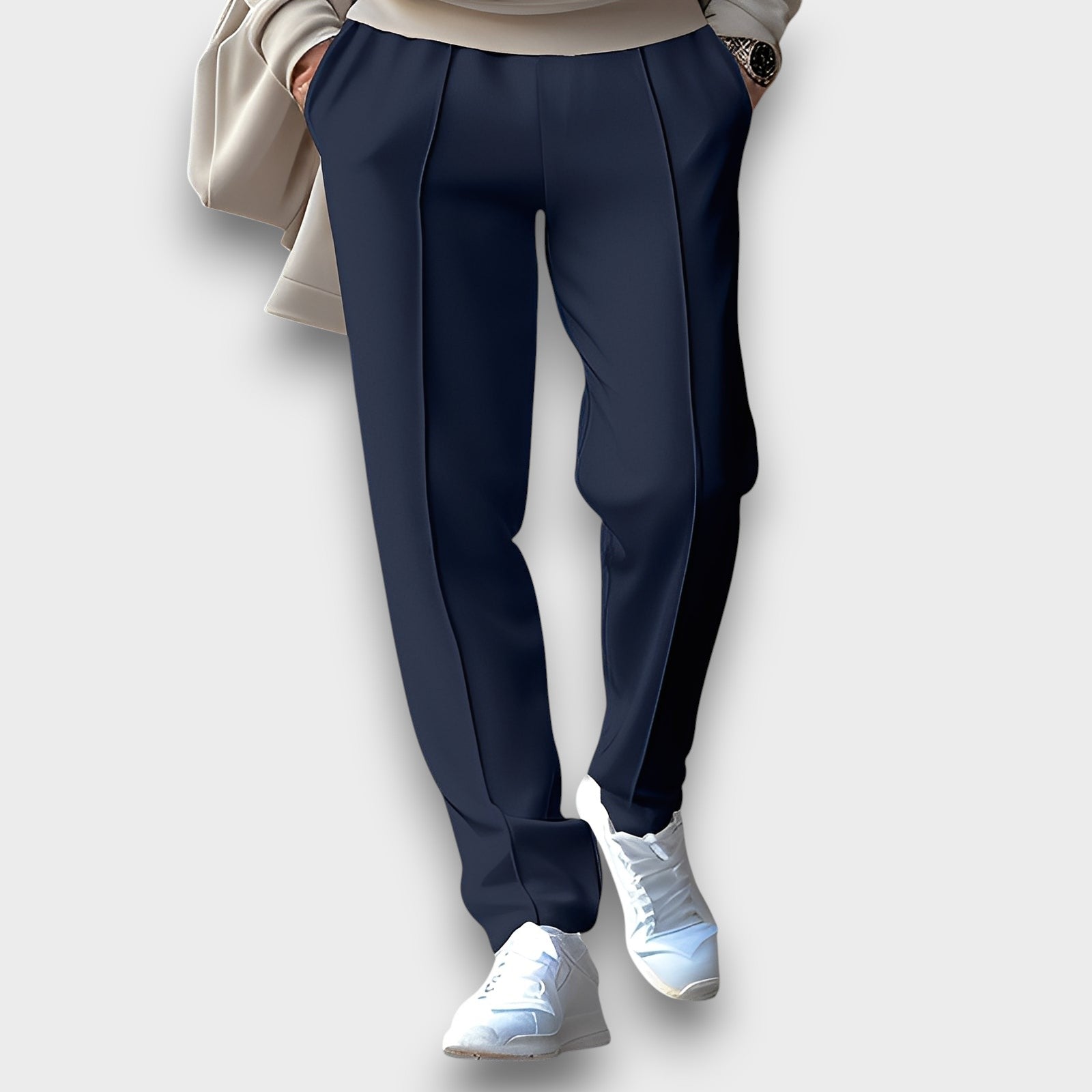 Pantalon en tissu élégant à coupe droite (homme)