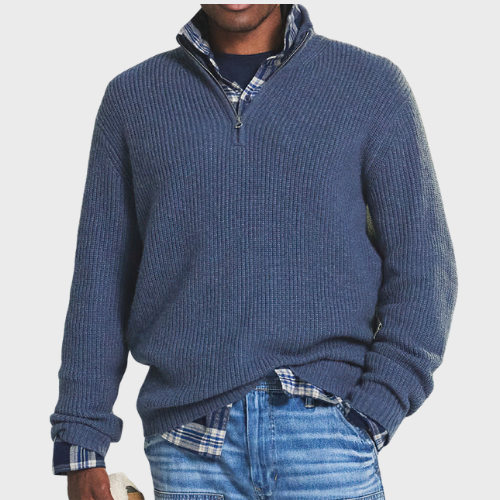 Pull homme zippé