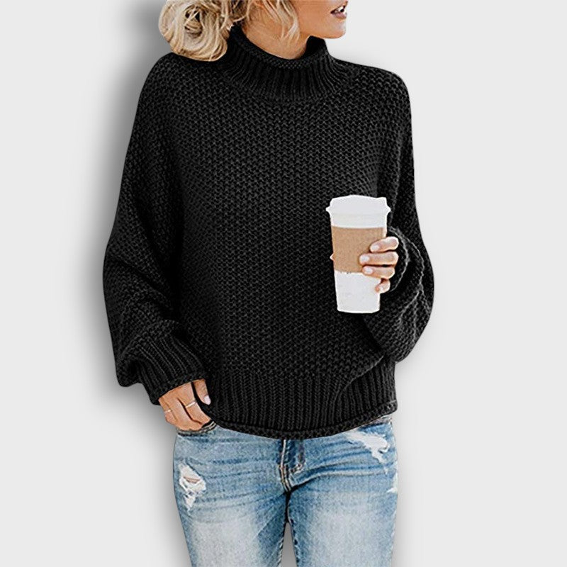 Pull en maille col montant