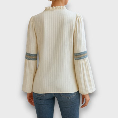 Blouse bohème broderie manches longues (femme)