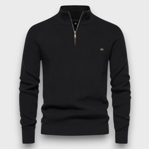 Pull en maille à demi-fermeture éclair (homme)