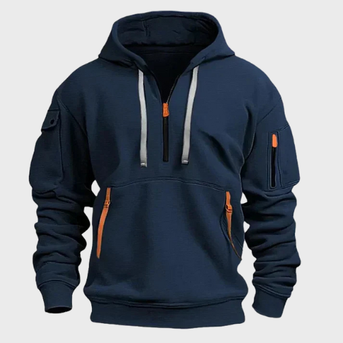 Sweat à capuche homme avec fermeture éclair