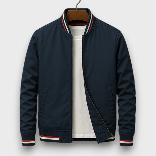 Veste universitaire légère avec poignets à rayures (homme)