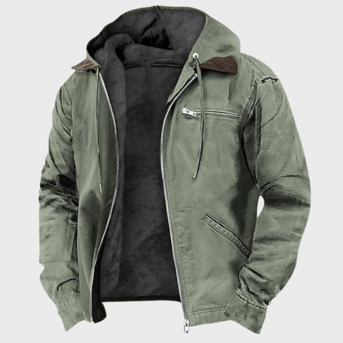 Veste d’extérieur homme à capuche doublée polaire