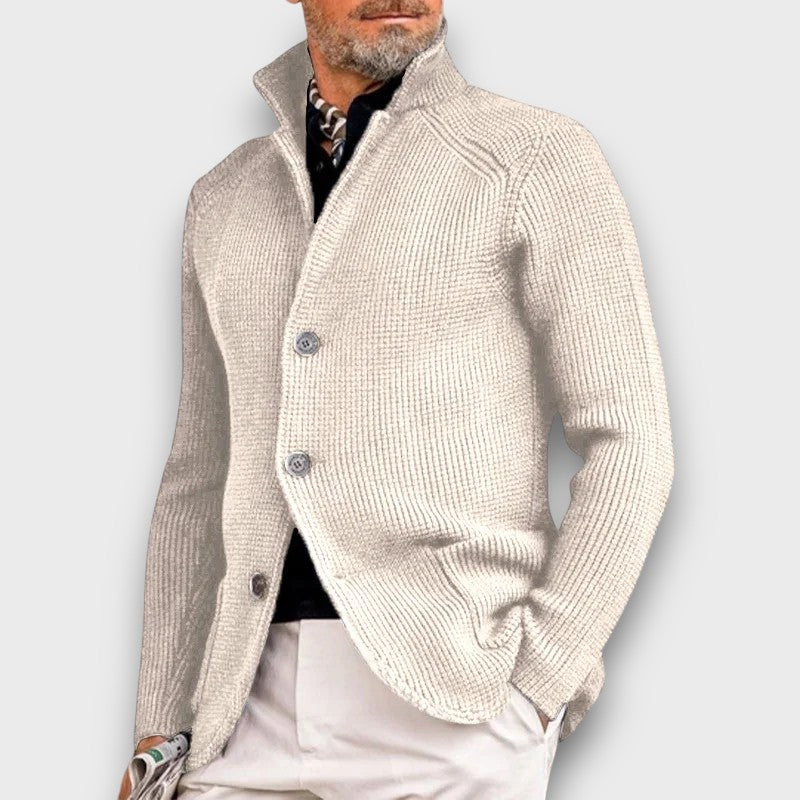 Gilet en maille beige à boutons (homme)