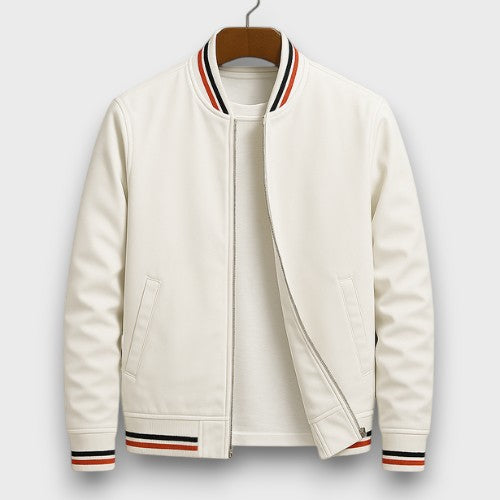 Veste universitaire légère avec poignets à rayures (homme)