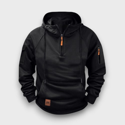 Sweat à capuche zippé avec poche kangourou (homme)
