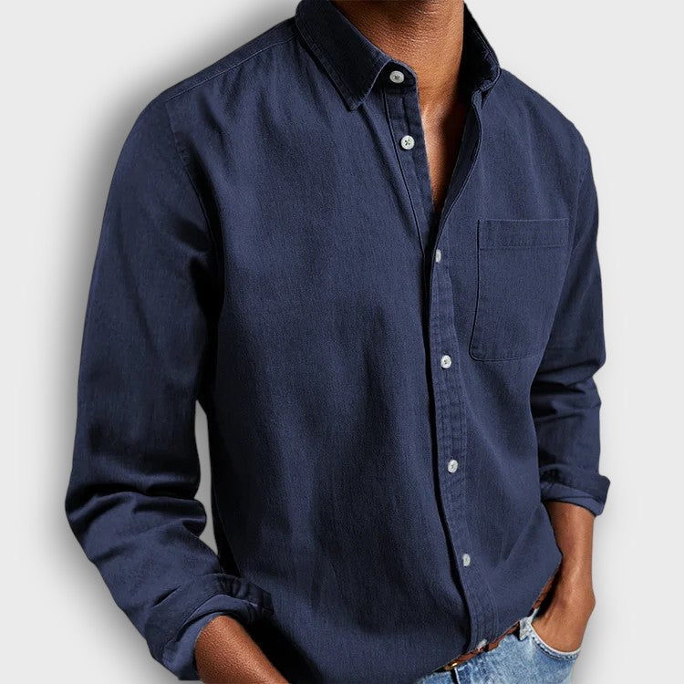 Chemise décontractée avec poche poitrine (homme)