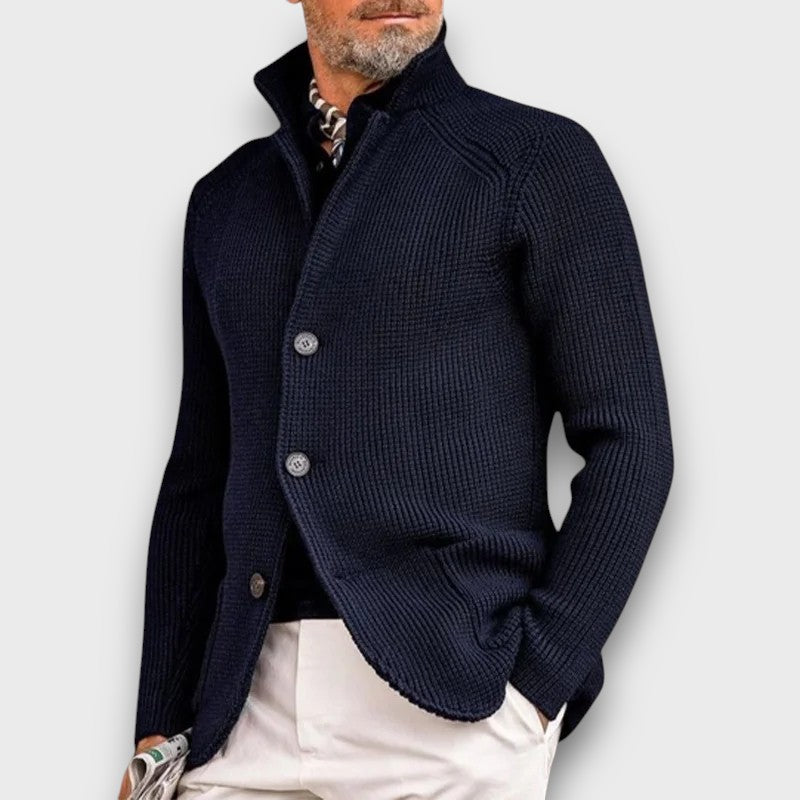 Gilet en maille beige à boutons (homme)