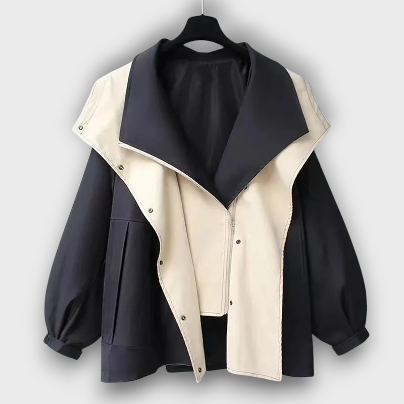 Veste femme à col contrasté