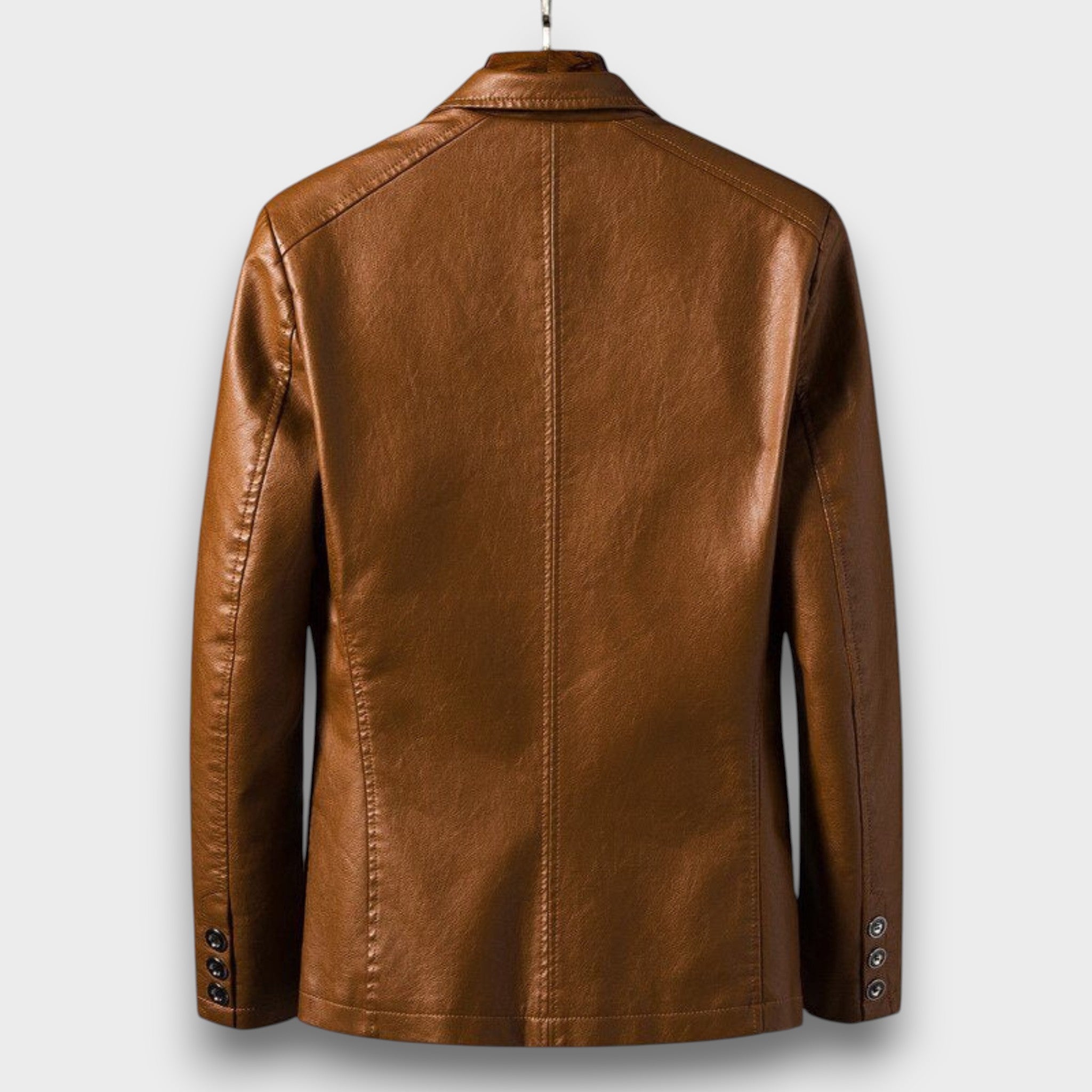 Blazer en cuir à coupe classique (homme)