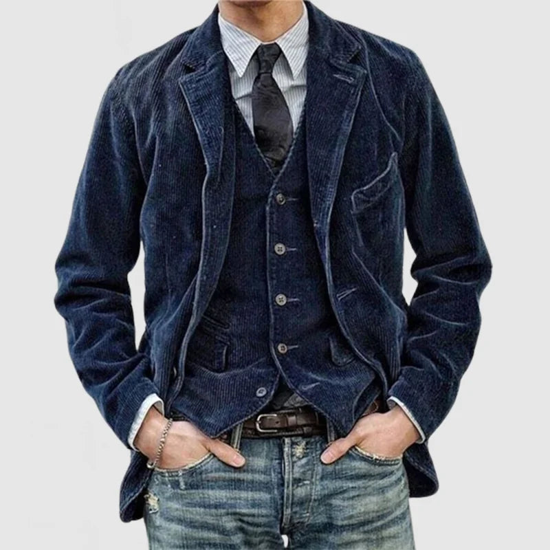 Blazer et gilet en velours côtelé