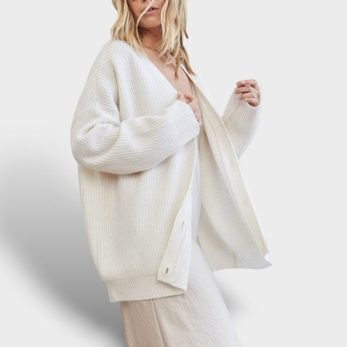 Cardigan en maille coupe ample (femme)