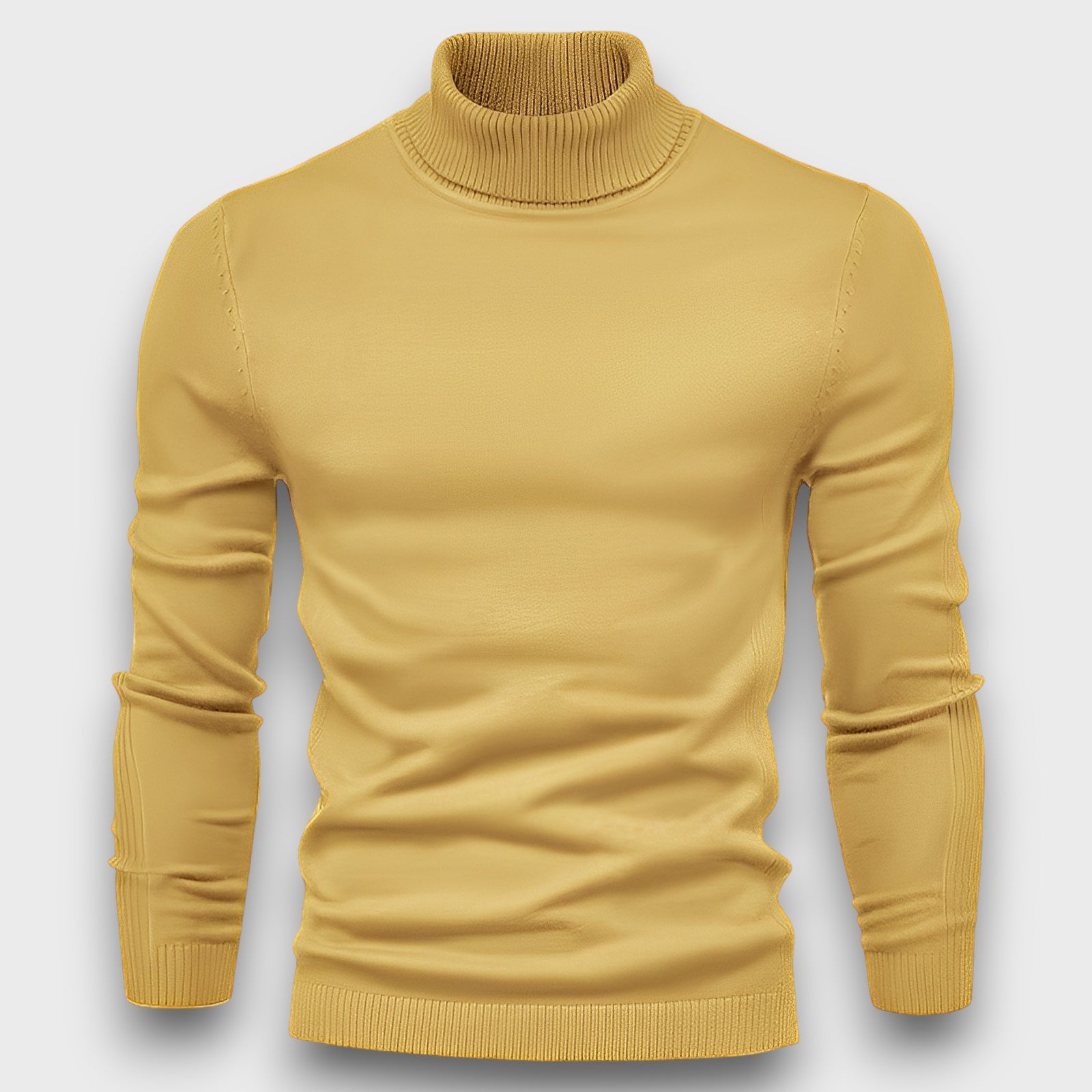 Pull à col roulé en maille fine élégant (homme)