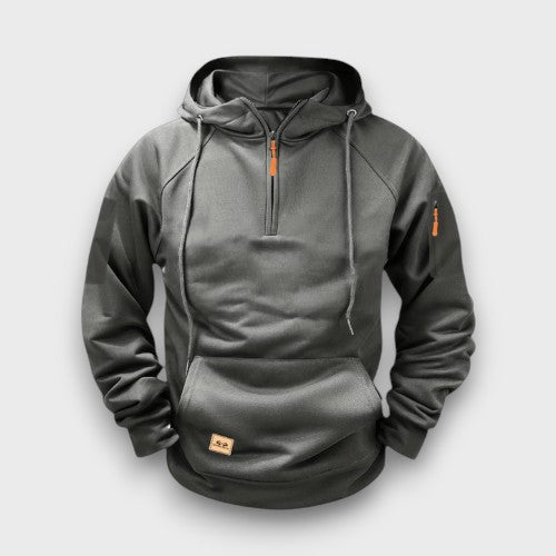 Sweat à capuche zippé avec poche kangourou (homme)
