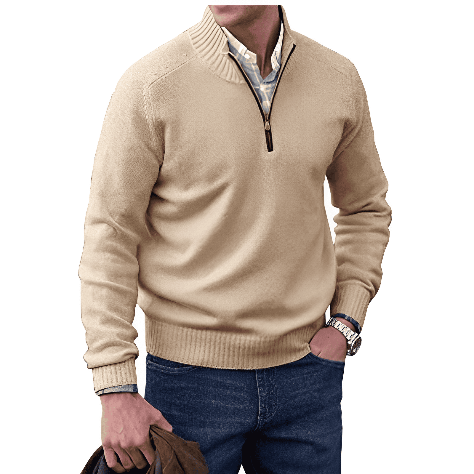 Pull homme à fermeture Éclair