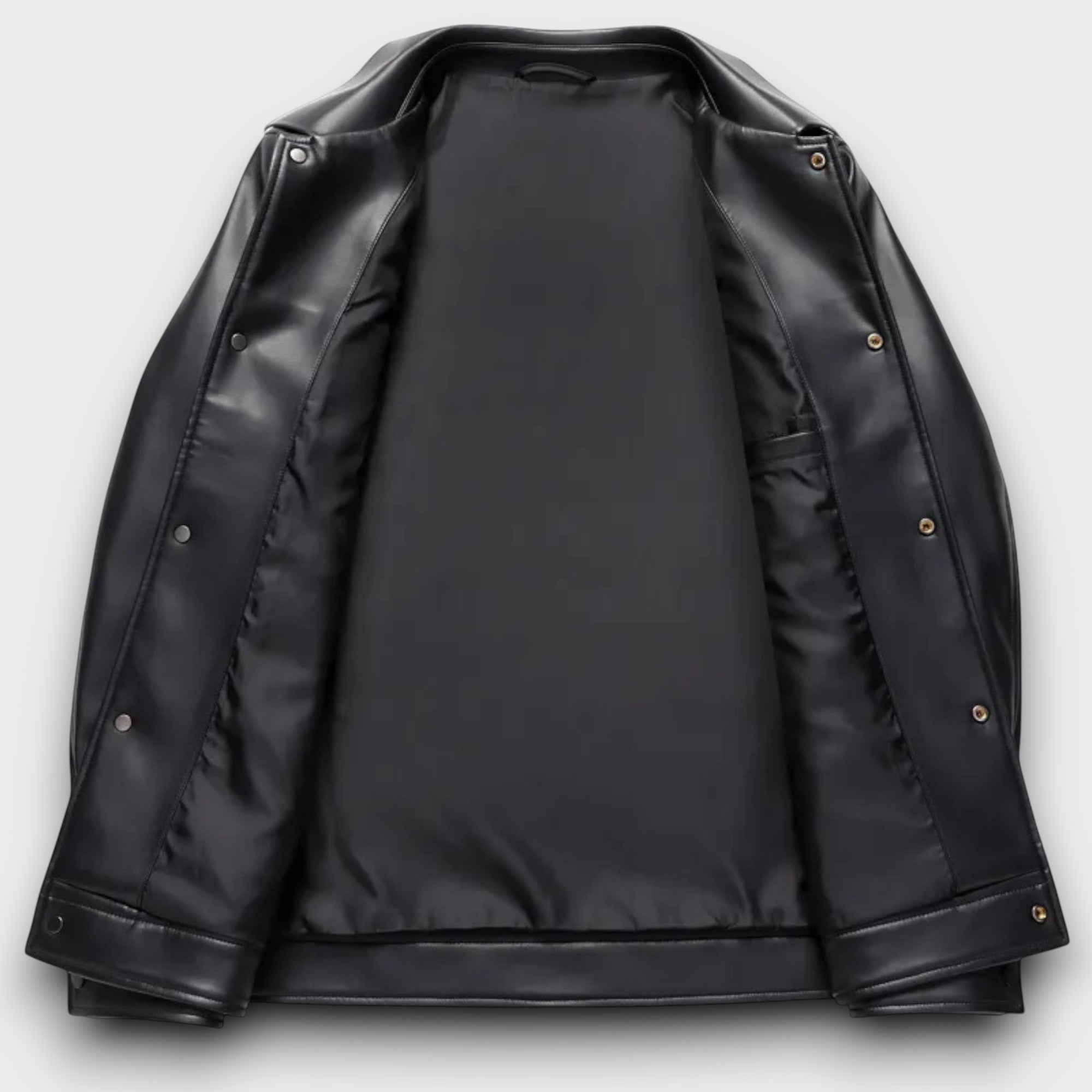 Veste homme en simili cuir coupe classique