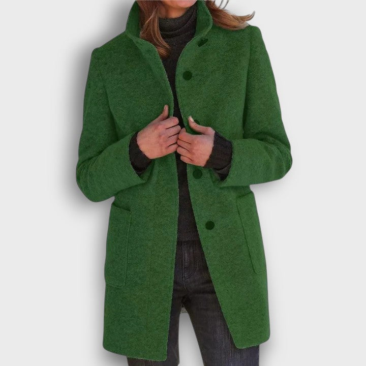 Manteau femme à col montant