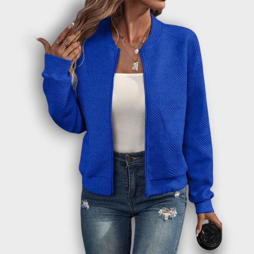 Cardigan en maille zippé (femme)