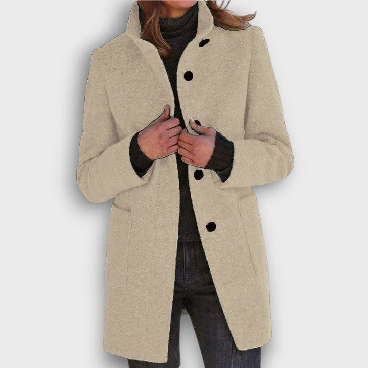 Manteau femme à col montant