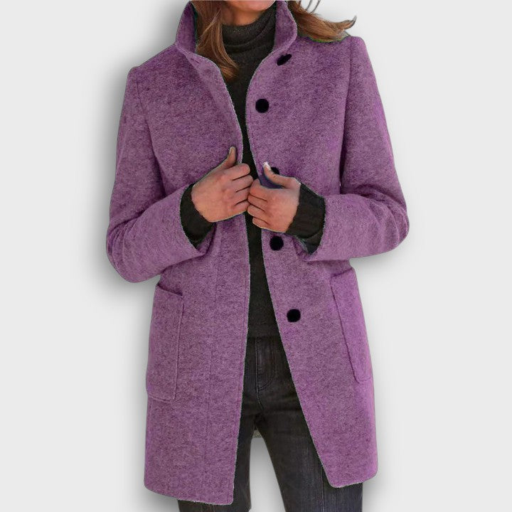 Manteau femme à col montant