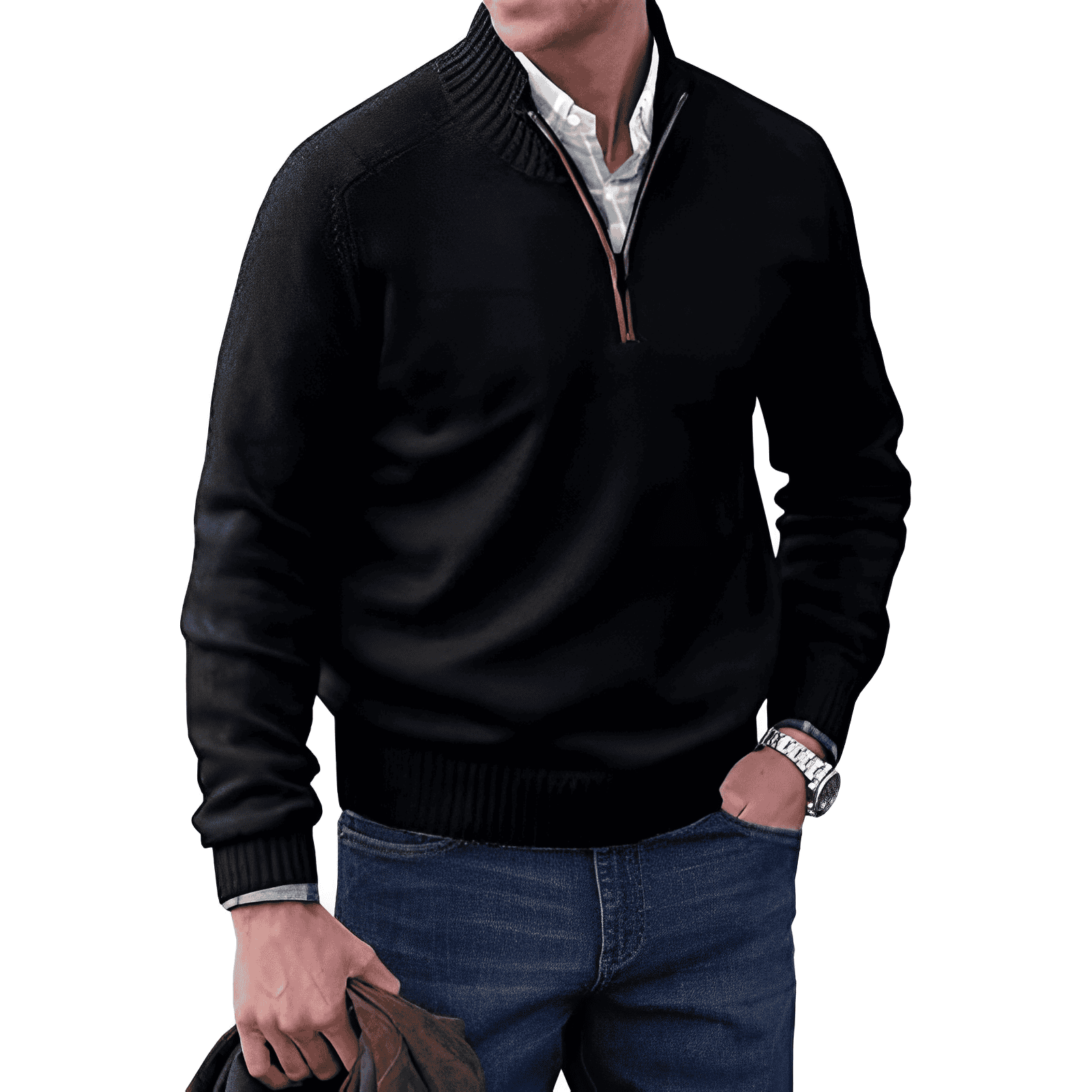 Pull homme à fermeture Éclair