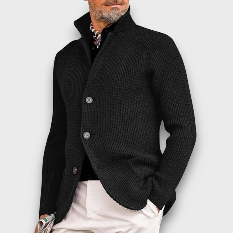 Gilet en maille beige à boutons (homme)