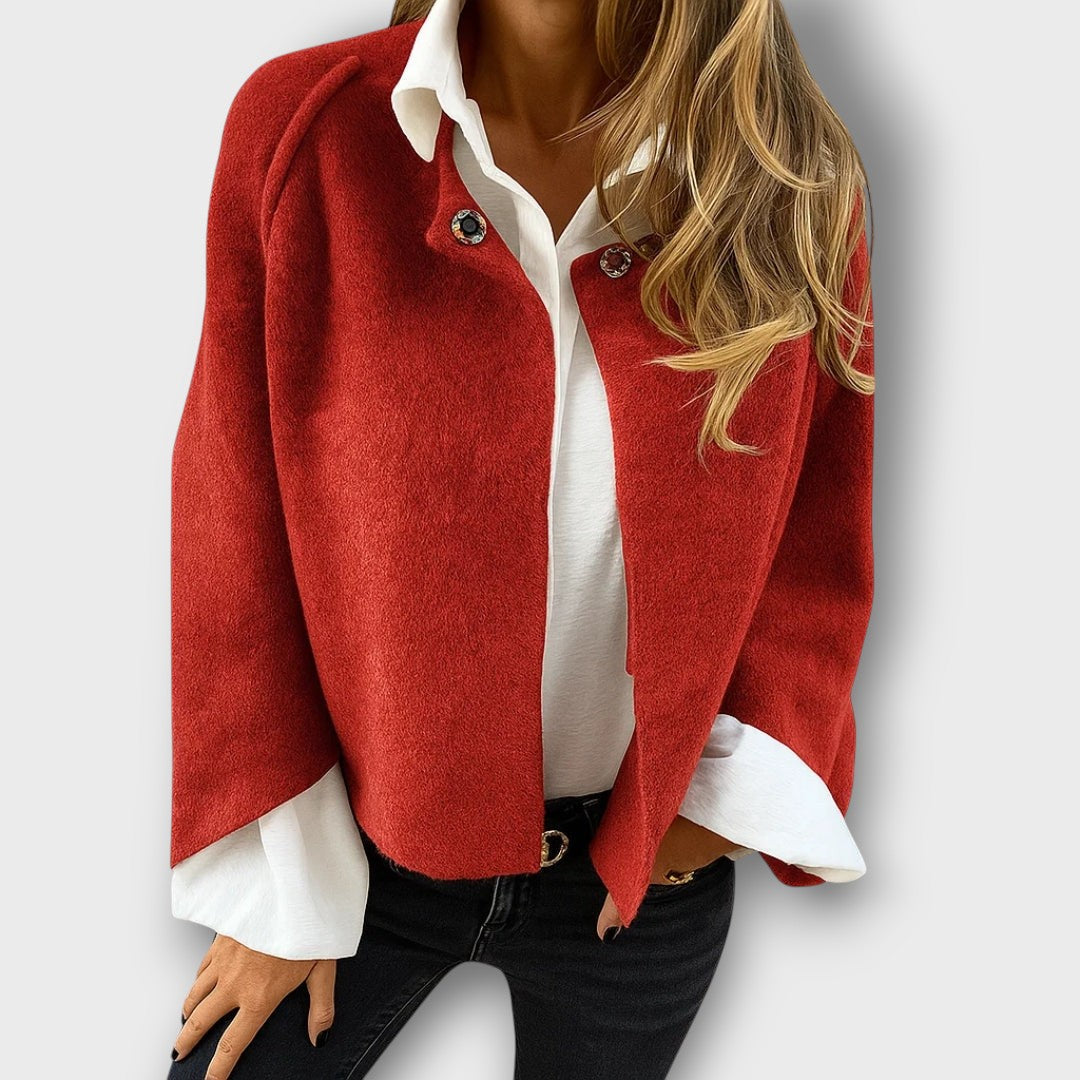 Veste courte en maille à coupe ouverte