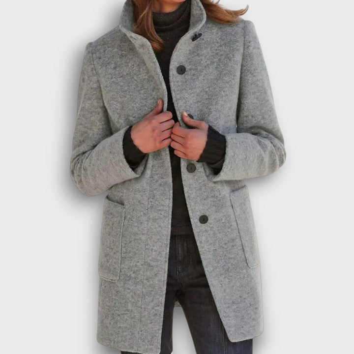 Manteau femme à col montant