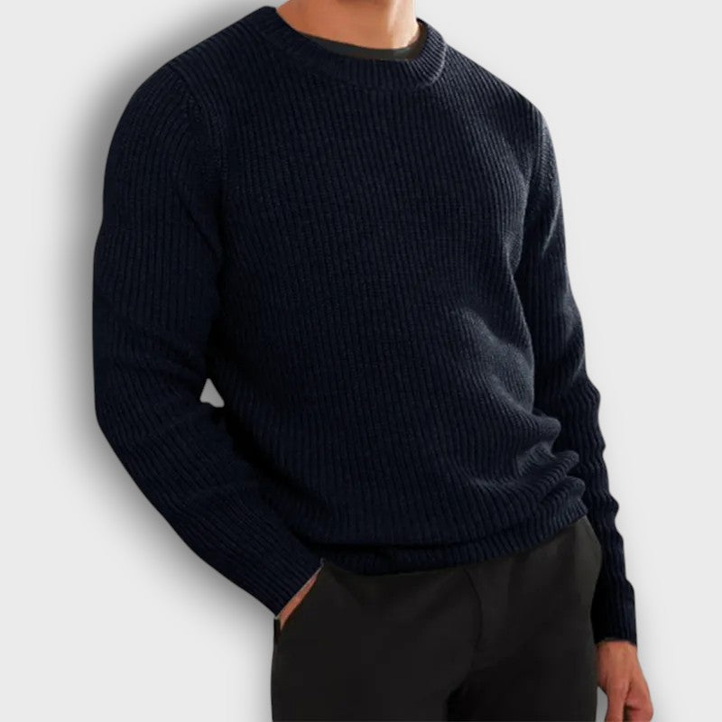 Pull en maille côtelée (homme)