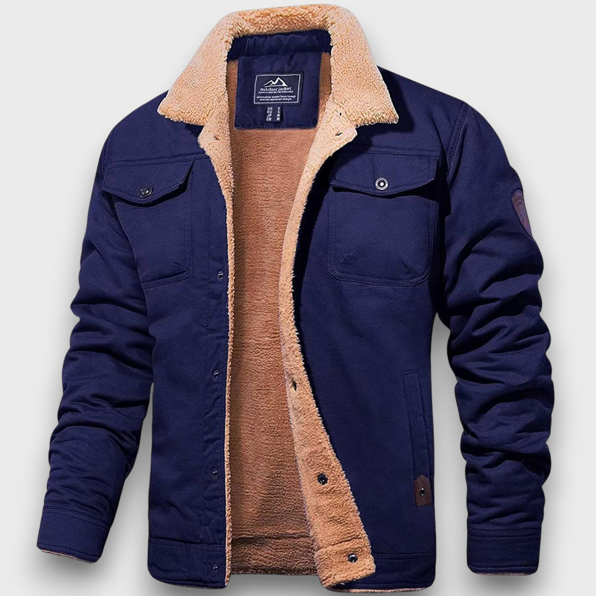 Veste décontractée doublée en peluche (homme)