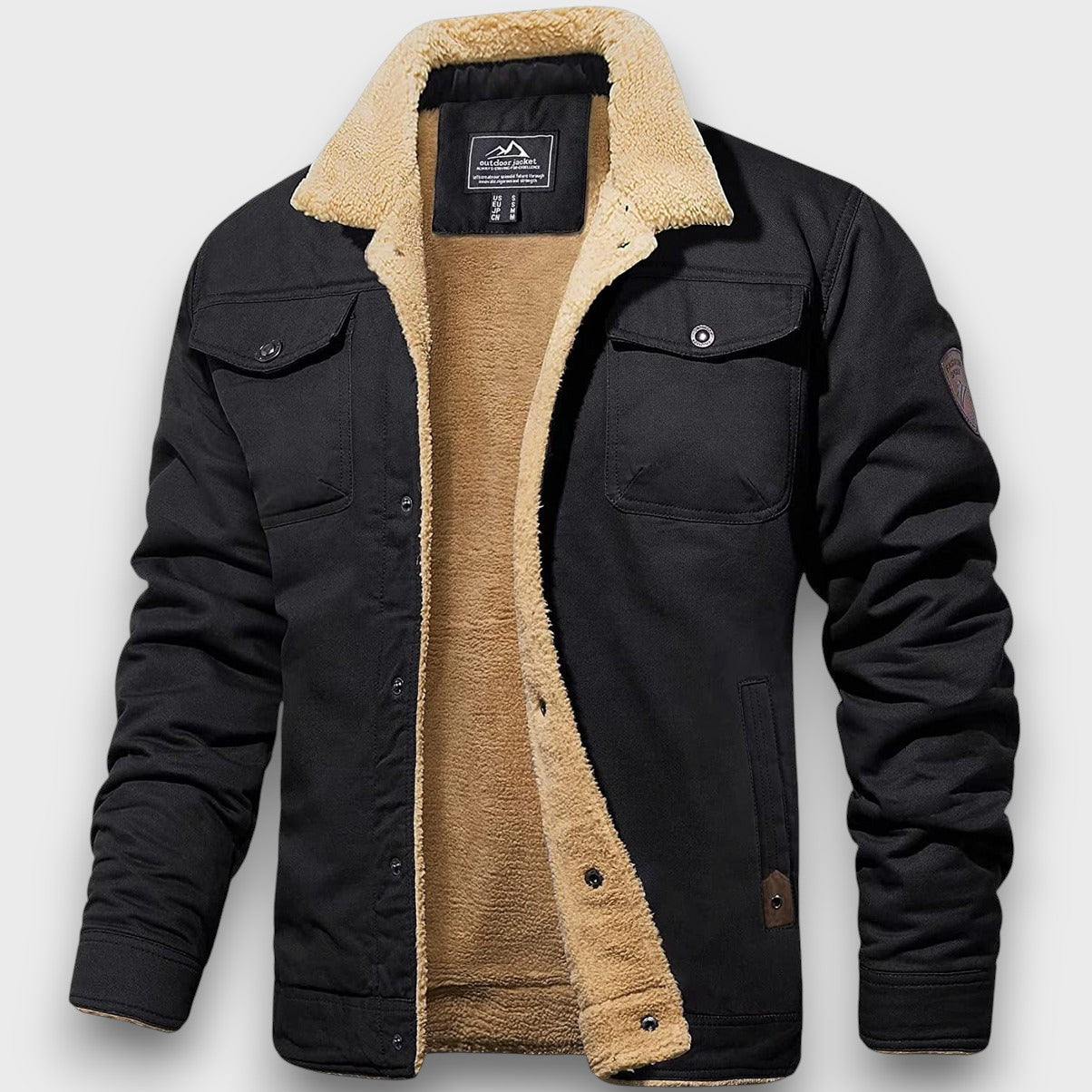 Veste décontractée doublée en peluche (homme)