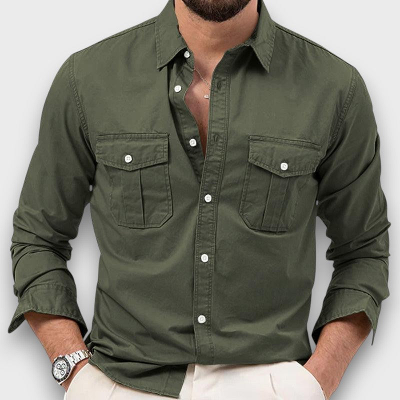 Chemise décontractée avec poches poitrine (homme)