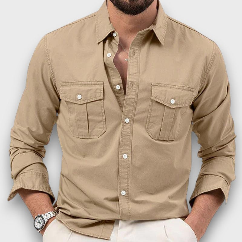 Chemise décontractée avec poches poitrine (homme)