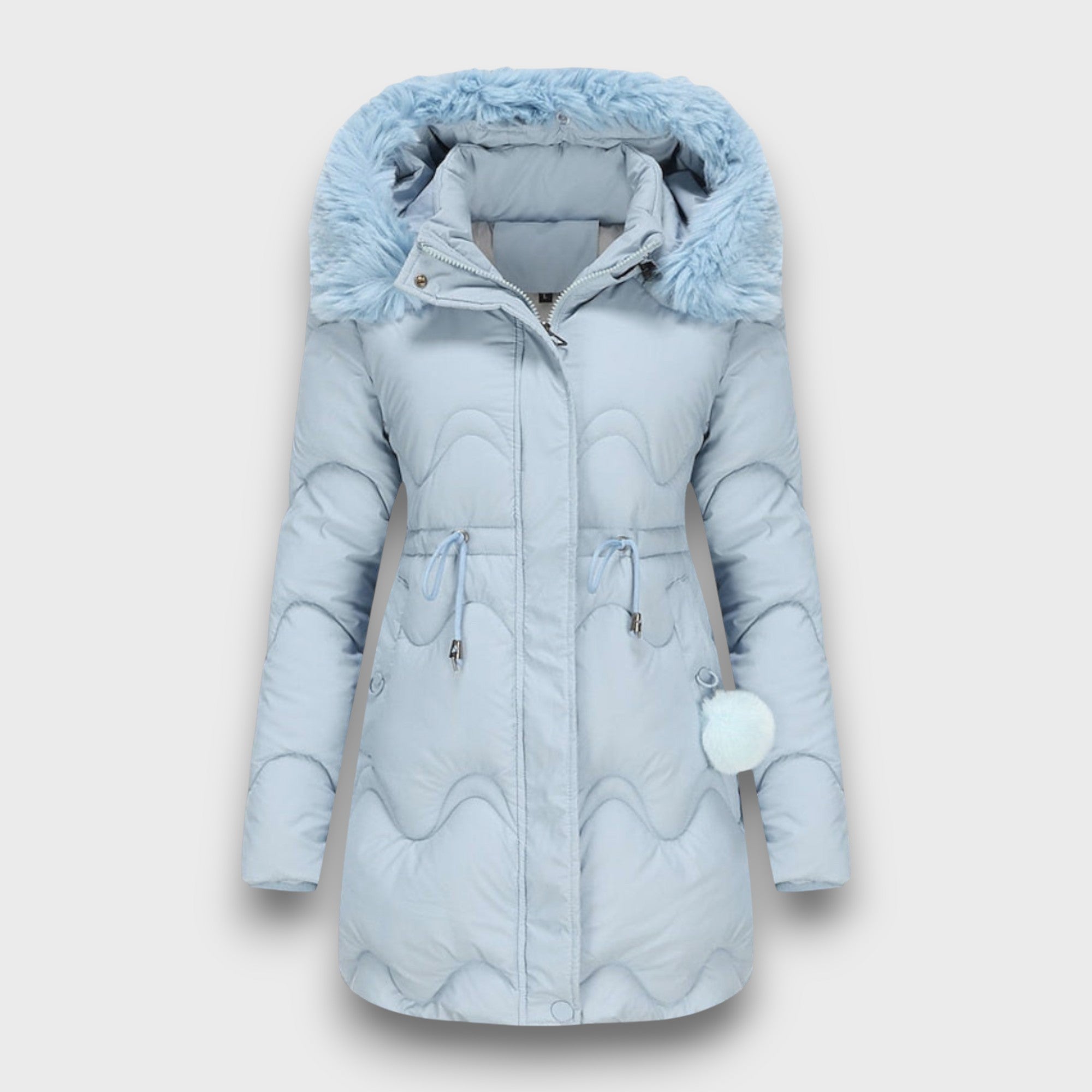 Manteau d’hiver femme avec capuche en fausse fourrure